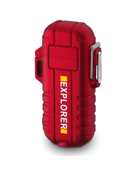 Encendedor Eléctrico Doble Arco Radion Rojo Recargable USB Encendedor Eléctrico Doble Arco Radion Rojo Recargable USB