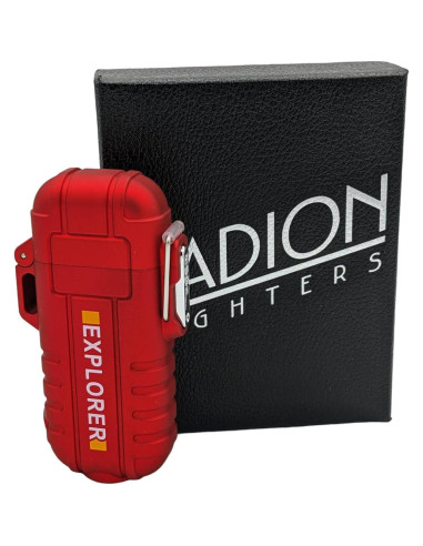 Encendedor Eléctrico Doble Arco Radion Rojo Recargable USB