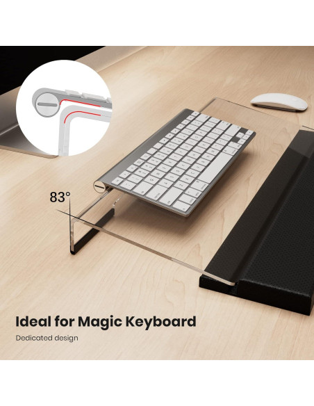 Soporte de Teclado Acrílico YILAXIA Inclinable 3 Niveles Ergonómico Soporte de Teclado Acrílico YILAXIA Inclinable 3 Niveles Ergonómico