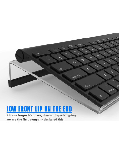 Soporte de Teclado Acrílico Richboom Compacto 30 cm Antideslizante