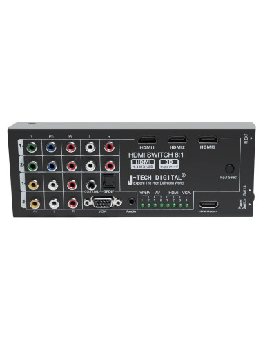 Convertidor HDMI Multifuncional J-Tech Digital JTD-0801 8 Entradas