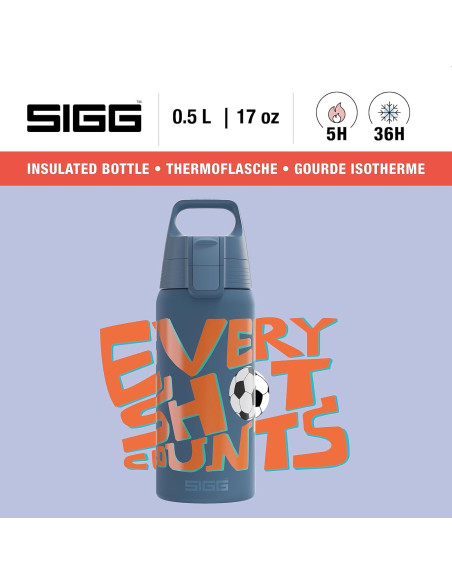 Botella Termo Aislada SIGG Shield One 0.5L Acero Inoxidable Botella Termo Aislada SIGG Shield One 0.5L Acero Inoxidable