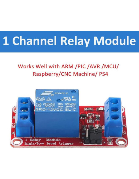Módulo de Relé 12V AEDIKO 1 Canal con Aislamiento Optoacoplador Módulo de Relé 12V AEDIKO 1 Canal con Aislamiento Optoacoplador