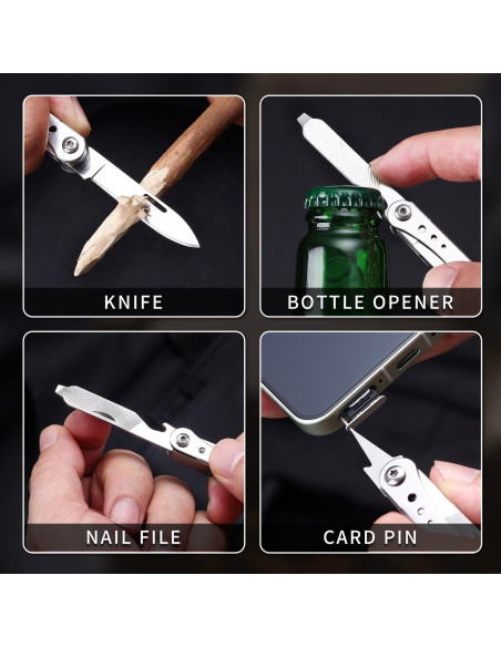 Multiherramienta EDC OUTU 6 en 1 Acero Inoxidable Plata Multiherramienta EDC OUTU 6 en 1 Acero Inoxidable Plata