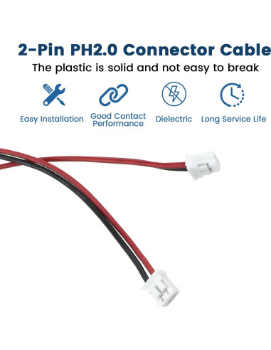 Cable de Conector de 2 Pines PH2.0 SDTC Tech 3 Pack 15cm