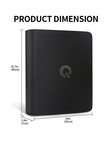 Carpeta Toploader Qurhafoo XL para 324 Tarjetas Coleccionables