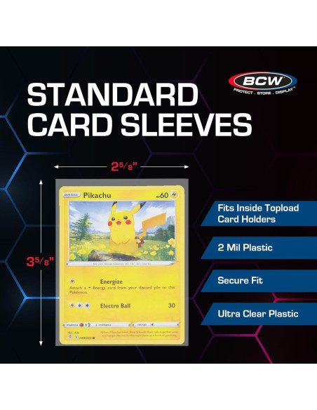 Combo Fundas y Toploaders BCW para Cartas 100 Unidades Combo Fundas y Toploaders BCW para Cartas 100 Unidades