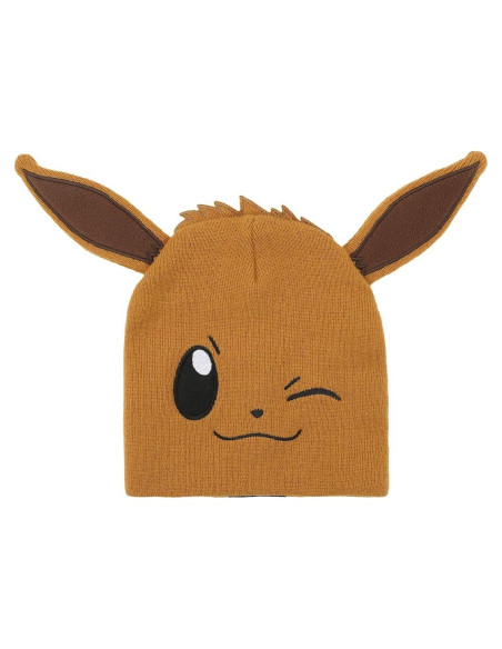 Gorro sin puño grande Pokémon Eevee marrón unisex Gorro sin puño grande Pokémon Eevee marrón unisex
