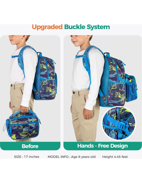 Mochila Escolar Choco Mocha Tiburón 43 cm Azul para Niños Mochila Escolar Choco Mocha Tiburón 43 cm Azul para Niños
