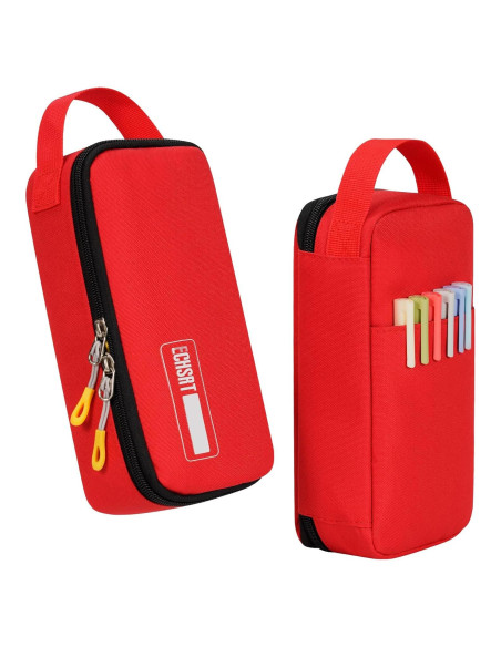 Estuche de Lápices ECHSRT Rojo, Gran Capacidad 24x12x6 cm Estuche de Lápices ECHSRT Rojo, Gran Capacidad 24x12x6 cm