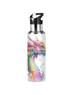 Botella de Agua Aislada BOENLE Dragón 600 ml Acero Inoxidable