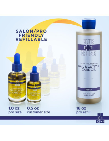 Aceite para Uñas y Cutículas Blue Cross 473ml Hidratante Natural
