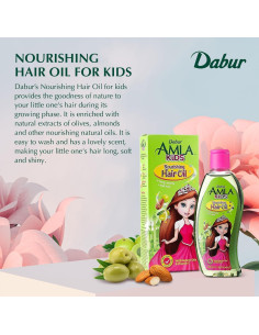 Aceite para el Cabello Dabur Amla Kids 200ml - Nutritivo y Suavizante 2
