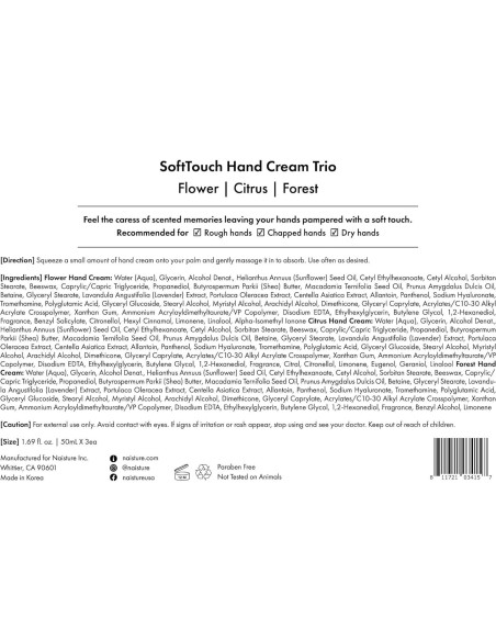 Trío de Crema de Manos SoftTouch - Hidratante 50ml cada uno Trío de Crema de Manos SoftTouch - Hidratante 50ml cada uno