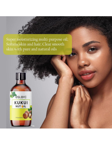 Aceite de Nuez de Kukui Puro Oslove 118 ml Hidratante