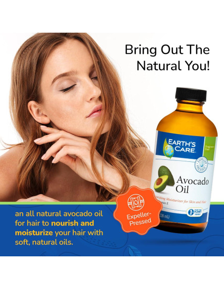 Aceite de Aguacate Earth's Care 236.6 ml para Cabello y Piel Aceite de Aguacate Earth's Care 236.6 ml para Cabello y Piel