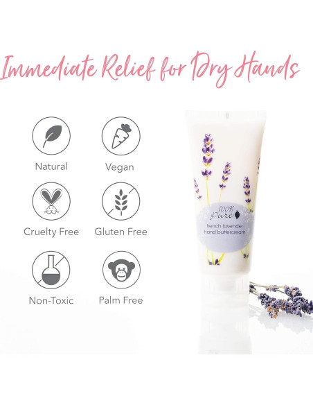 Crema de Manos Hidratante 100% Puro Lavanda Francesa 59ml Crema de Manos Hidratante 100% Puro Lavanda Francesa 59ml