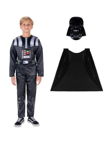 Disfraz Darth Vader Star Wars Niños Mediano Acolchado Iluminado
