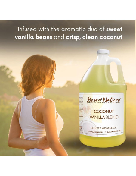 Aceite de Masaje Aromaterapia Mejor de la Naturaleza 1.89 L Coco Vainilla Aceite de Masaje Aromaterapia Mejor de la Naturaleza 1.89 L Coco Vainilla
