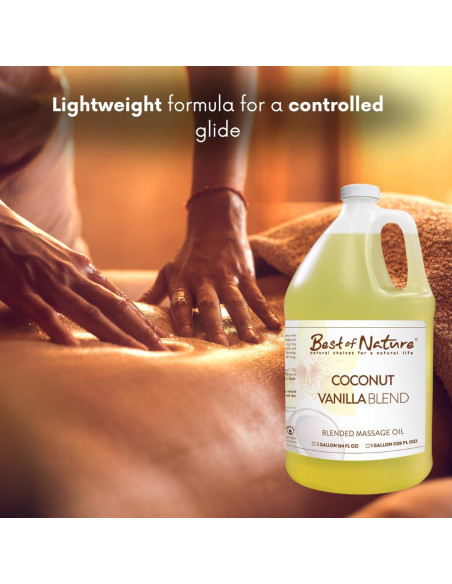 Aceite de Masaje Aromaterapia Mejor de la Naturaleza 1.89 L Coco Vainilla Aceite de Masaje Aromaterapia Mejor de la Naturaleza 1.89 L Coco Vainilla