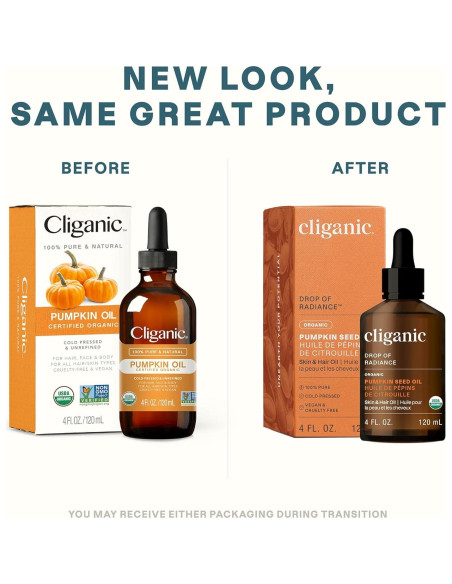 Aceite de Semilla de Calabaza Orgánico Cliganic 118ml Puro Aceite de Semilla de Calabaza Orgánico Cliganic 118ml Puro