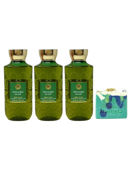 Set de Jabones de Cuerpo Baño y Cuerpo Trabajos Glaseado de Pistacho y Aloe Vera 3 Piezas Set de Jabones de Cuerpo Baño y Cuerpo Trabajos Glaseado de Pistacho y Aloe Vera 3 Piezas