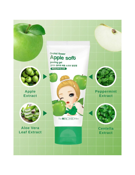 Gel Exfoliante Facial Welcos Orquídea y Manzana 116g Gel Exfoliante Facial Welcos Orquídea y Manzana 116g