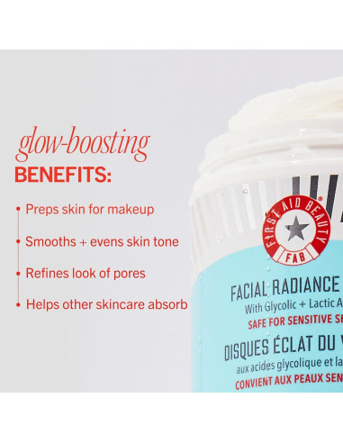 Almohadillas Exfoliantes Faciales First Aid Beauty - 28 Unidades