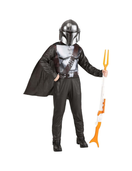 Disfraz juvenil Star Wars The Mandalorian con máscara Jazwares Disfraz juvenil Star Wars The Mandalorian con máscara Jazwares