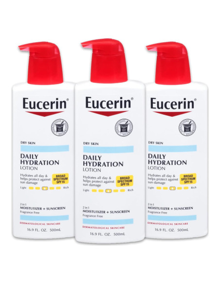 Loción Hidratante Diaria Eucerin 3x500ml Sin Fragancia Loción Hidratante Diaria Eucerin 3x500ml Sin Fragancia