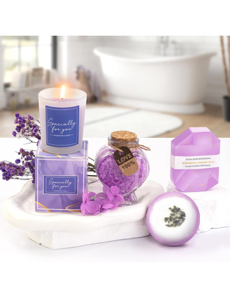 Canasta de Spa de Lavanda 16 Piezas - Regalo para Mujeres Canasta de Spa de Lavanda 16 Piezas - Regalo para Mujeres
