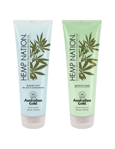 Paquete de Ducha Hemp Nation Australian Gold - Gel y Exfoliante 236ml Paquete de Ducha Hemp Nation Australian Gold - Gel y Exfoliante 236ml