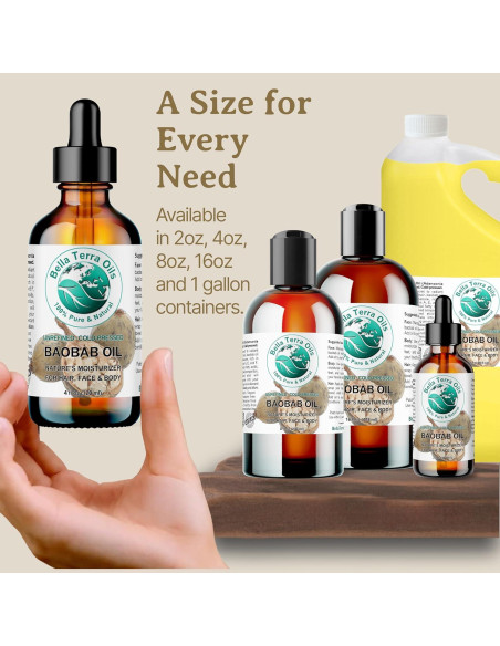 Aceite de Baobab 113.4 ml Bella Terra - Hidratante Natural Aceite de Baobab 113.4 ml Bella Terra - Hidratante Natural