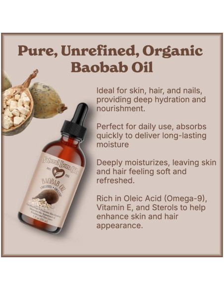 Aceite de Baobab Orgánico Natural Born Oils 425g Hidratante Aceite de Baobab Orgánico Natural Born Oils 425g Hidratante