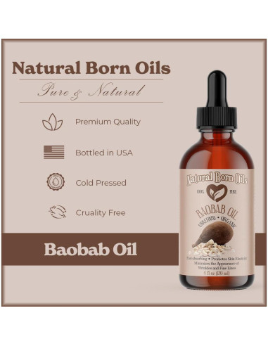Aceite de Baobab Orgánico Natural Born Oils 425g Hidratante