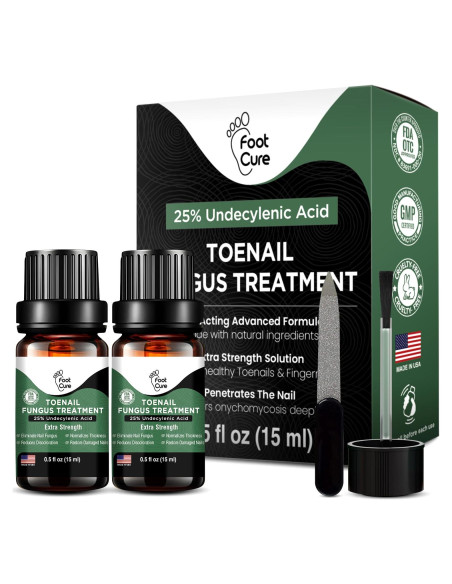 Solución Reparadora para Uñas de Pies FootCure 14.79 ml - 2 Paquete Solución Reparadora para Uñas de Pies FootCure 14.79 ml - 2 Paquete