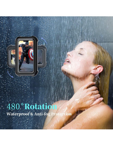 Soporte de teléfono impermeable OOLYCIO para ducha 480 - Negro