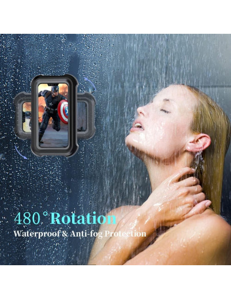 Soporte de teléfono impermeable OOLYCIO para ducha 480 - Negro Soporte de teléfono impermeable OOLYCIO para ducha 480 - Negro