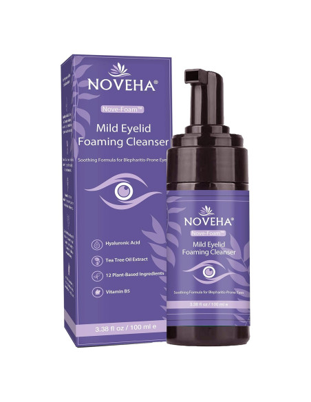 Limpiador Espumoso de Párpados NOVEHA 100ml con Lavanda y Árbol de Té Limpiador Espumoso de Párpados NOVEHA 100ml con Lavanda y Árbol de Té