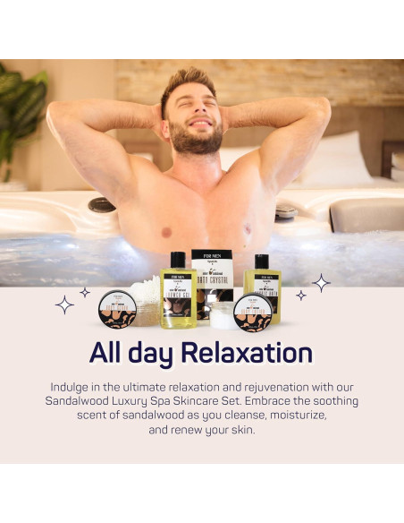 Kit de Cuidado de Piel SpaLife para Hombres - 7 Piezas Sándalo Kit de Cuidado de Piel SpaLife para Hombres - 7 Piezas Sándalo