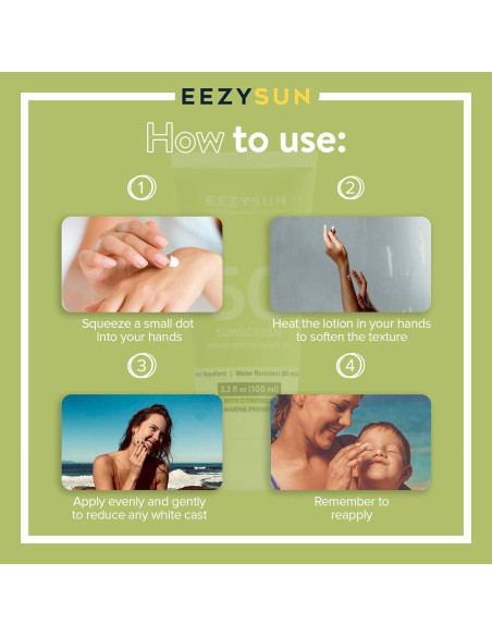 Protector Solar SPF 50 y Repelente de Insectos EEZYSUN 98 ml Protector Solar SPF 50 y Repelente de Insectos EEZYSUN 98 ml