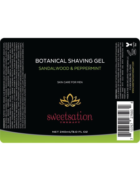 Gel de Afeitar Natural Argania 226g Sándalo y Menta Gel de Afeitar Natural Argania 226g Sándalo y Menta
