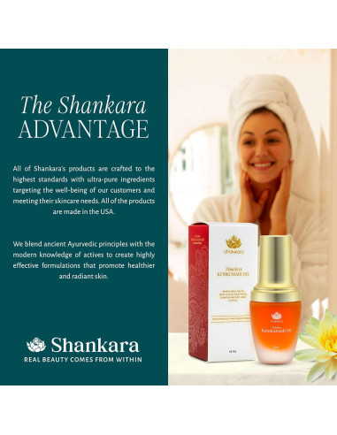 Aceite Kumkumadi Shankara Aroma a Rosa 18ml - Cuidado Facial