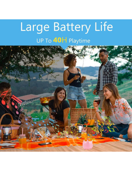 Altavoz Bluetooth Portátil Gingo Kitty Gris - 40H Batería, TWS Altavoz Bluetooth Portátil Gingo Kitty Gris - 40H Batería, TWS