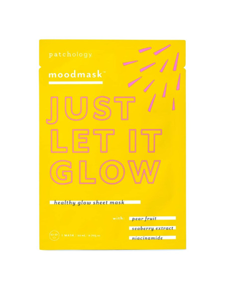 Mascarilla Facial Patchology Moodmask Just Let It Glow - Hidratante con Niacinamida y Extractos Naturales - 1 Cuenta Mascarilla Facial Patchology Moodmask Just Let It Glow - Hidratante con Niacinamida y Extractos Naturales - 1 Cuenta