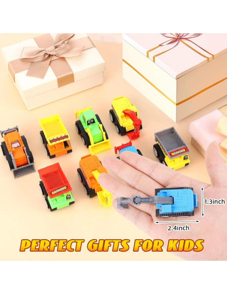 15 Mini Juguetes de Construcción DERTE Vehículos Retroceso 15 Mini Juguetes de Construcción DERTE Vehículos Retroceso
