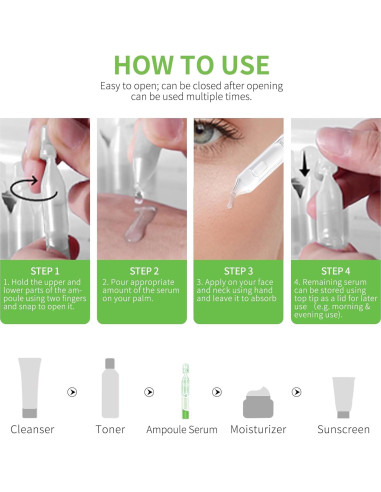 Suero Facial Antiacné BACHERI - 30 Ampollas 1.2 ml - Sin Ácido