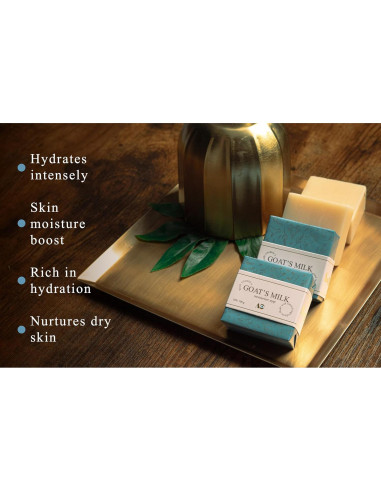Jabón de Leche de Cabra AniO - Hidratante con Miel y Vitamina E - 4 Barras