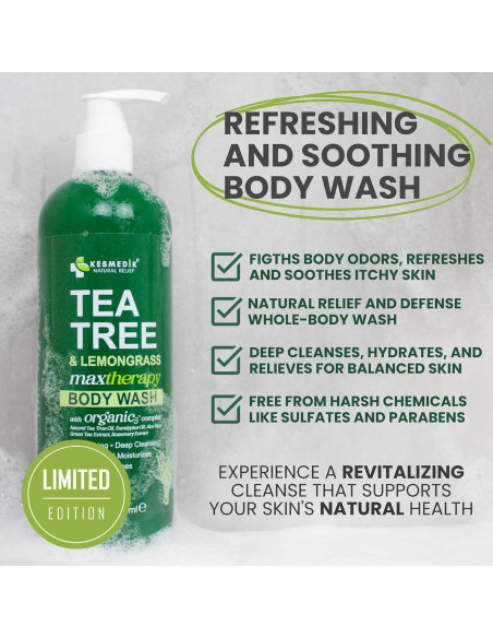 Jabón Corporal MaxTherapy 473ml x2 - Árbol de Té y Hierba Limón Jabón Corporal MaxTherapy 473ml x2 - Árbol de Té y Hierba Limón