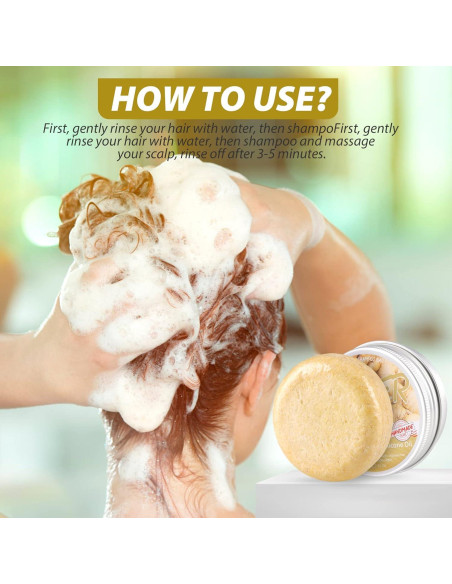 Jabón de Champú Orgánico Starhig 2 Pcs Jengibre 60g Jabón de Champú Orgánico Starhig 2 Pcs Jengibre 60g